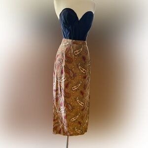 Beautiful vintage silk paisley plus sz 16 skirt by EMMAJAMES